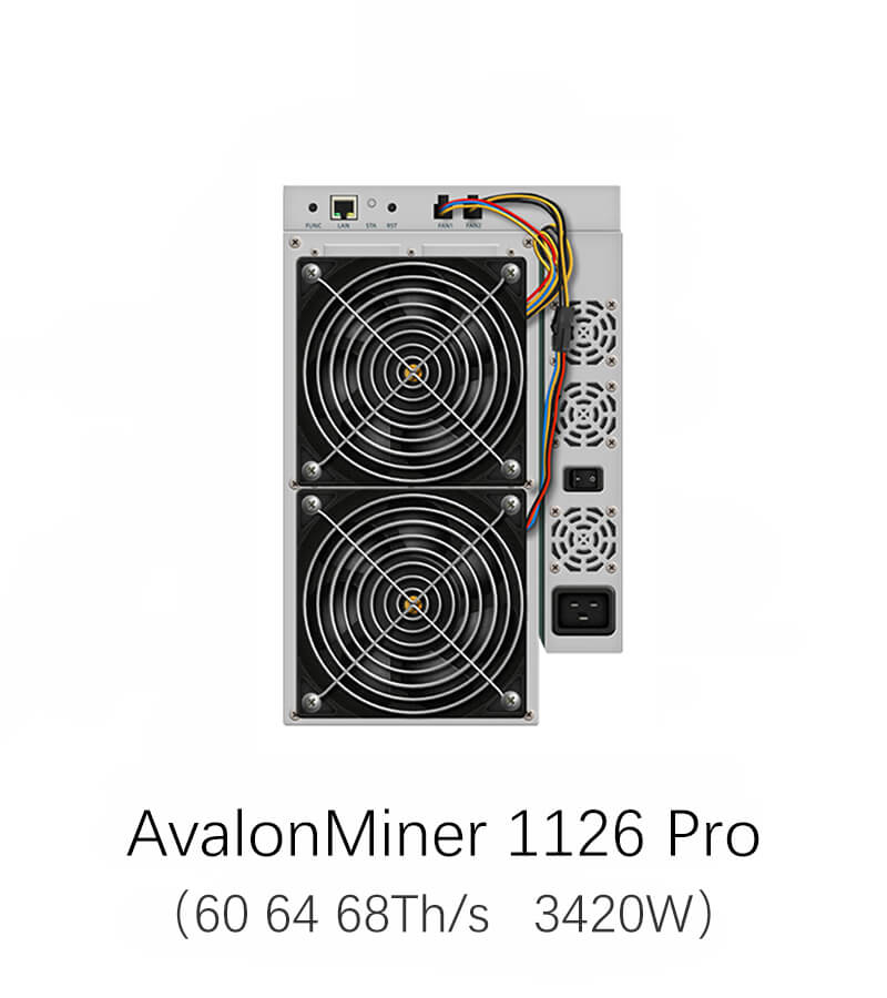 New AvalonMiner 1126 Pro 68T Asic Mining Machine Bitcoin Crypto Miner with High Hashrate