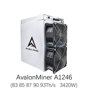 Canaan Avalon Miner 1246 83 85 87 90 93T BTC Miner SHA-256 Algorithm  Bitcoin BCH Mining