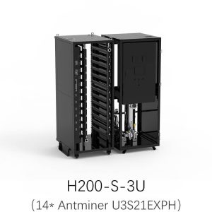 Hydro Cooling Mining Solution H200-S-3U Support 14 Units Antminer U3S21EXPH